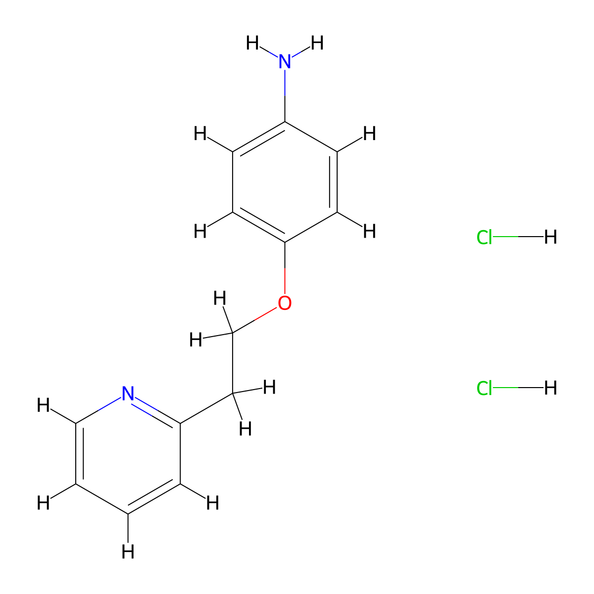 {4-[2-(2-Pyridinyl)ethoxy]phenyl}amine dihydrochloride molecular structure, CAS 1049752-62-6