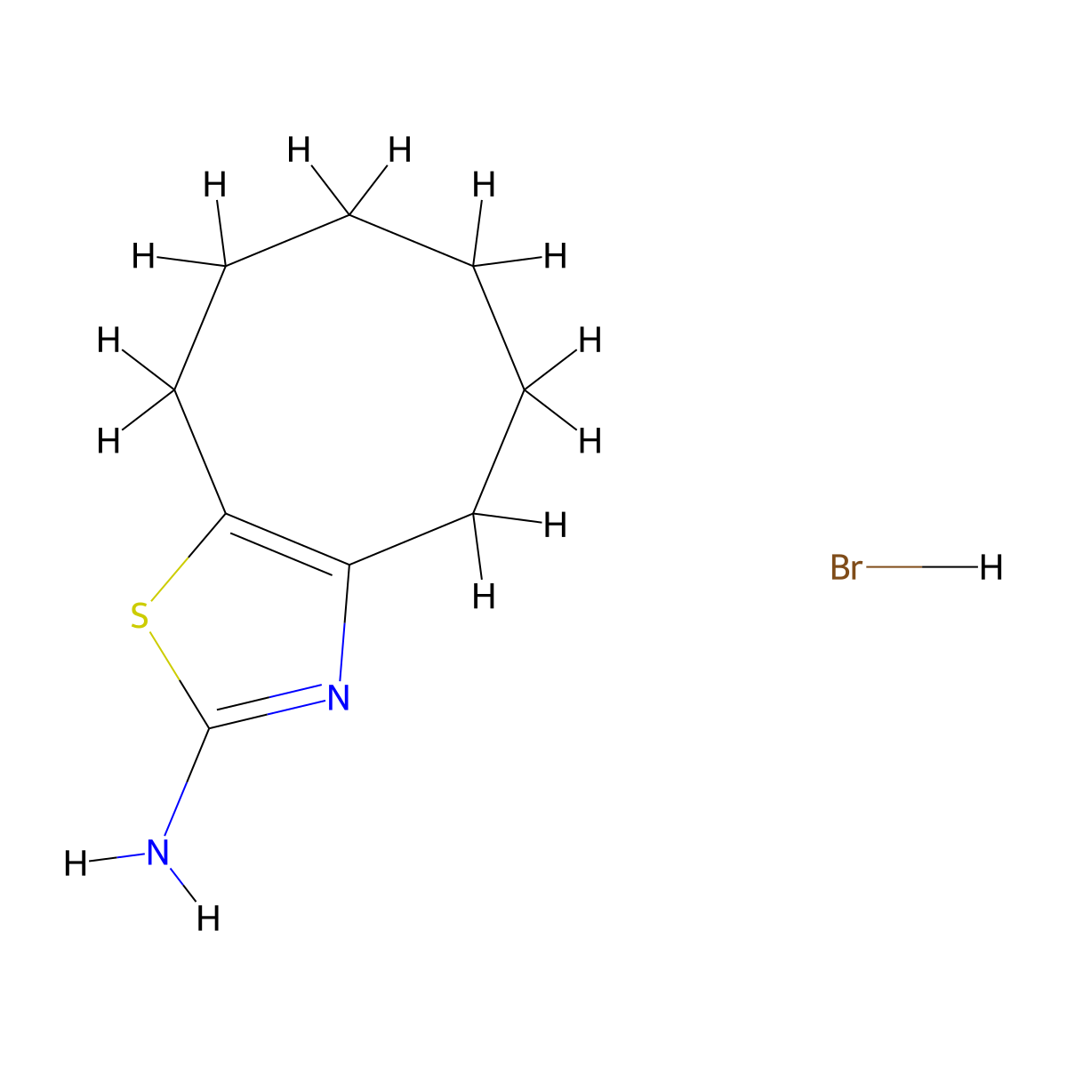 4,5,6,7,8,9-Hexahydrocycloocta[D][1,3]thiazol-2-amine hydrobromide molecular structure, CAS 1049753-61-8