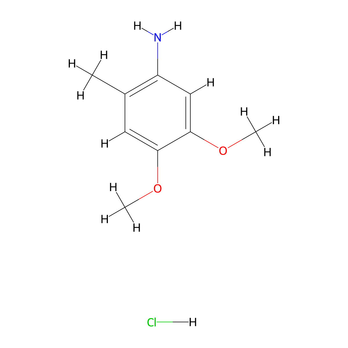 4,5-Dimethoxy-2-methylaniline hydrochloride molecular structure, CAS 1049753-79-8
