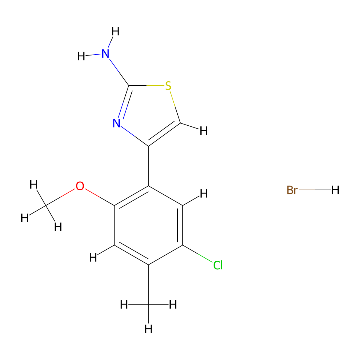 4-(5-Chloro-2-methoxy-4-methylphenyl)-1,3-thiazol-2-amine hydrobromide molecular structure, CAS 1049753-99-2