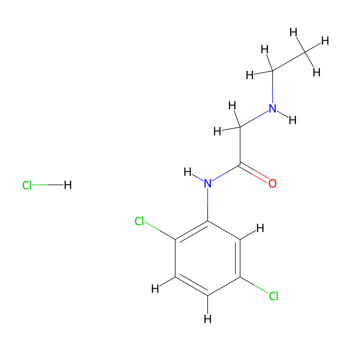 N-(2,5-dichlorophenyl)-2-(ethylamino)acetamide hydrochloride molecular structure, CAS 1049754-40-6