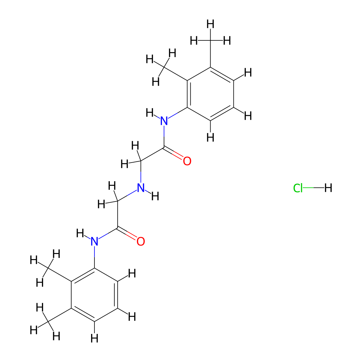 N-(2,3-dimethylphenyl)-2-({[(2,3-dimethylphenyl)carbamoyl]methyl}amino)acetamide hydrochloride molecular structure, CAS 1049756-66-2