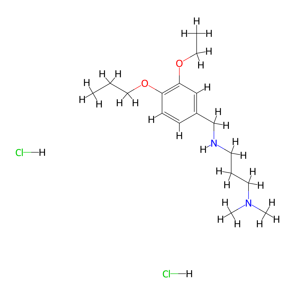 [3-(Dimethylamino)propyl][(3-ethoxy-4-propoxyphenyl)methyl]amine dihydrochloride molecular structure, CAS 1049757-49-4