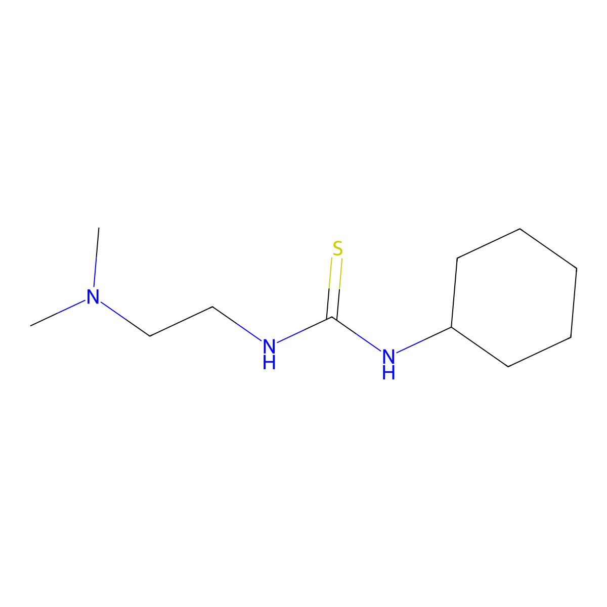 N-cyclohexyl-N'-[2-(dimethylamino)ethyl]thiourea molecular structure, CAS 1049757-97-2