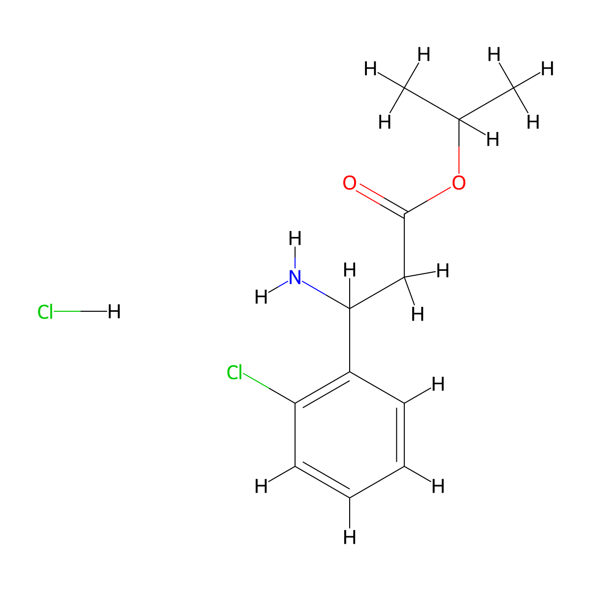 Propan-2-yl 3-amino-3-(2-chlorophenyl)propanoate hydrochloride molecular structure, CAS 1049758-08-8