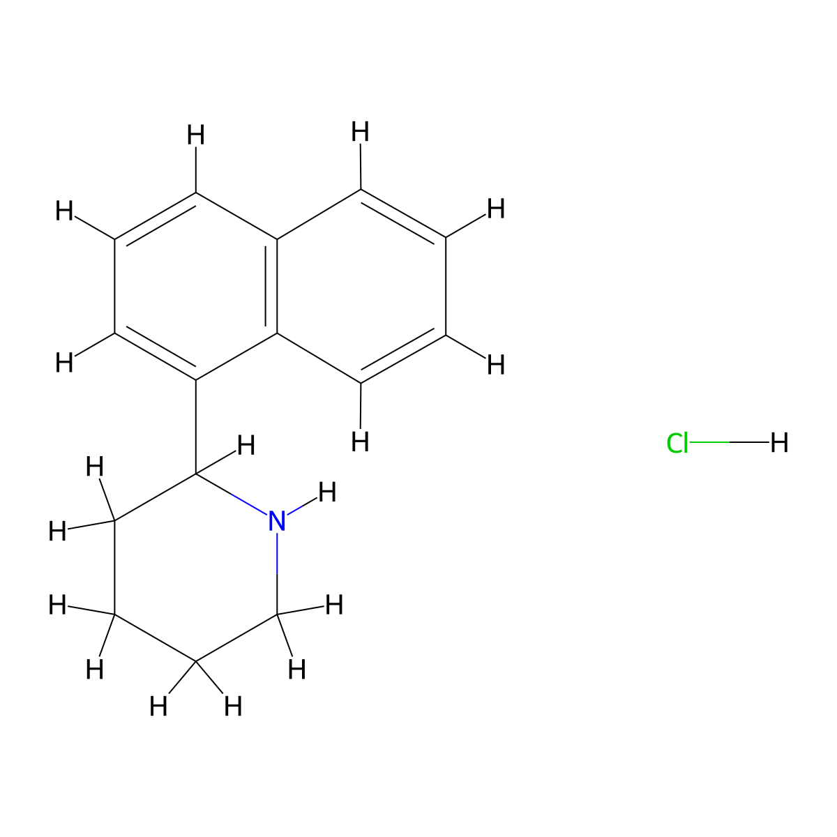 2-Naphthalen-1-ylpiperidine;hydrochloride molecular structure, CAS 1049758-83-9