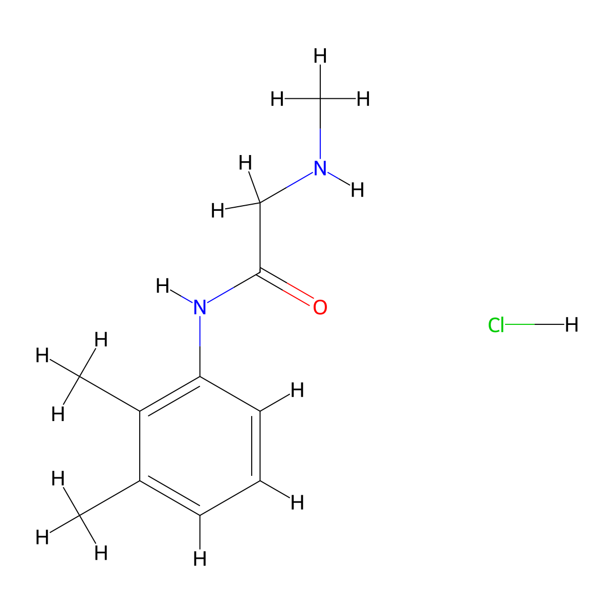 N-(2,3-dimethylphenyl)-2-(methylamino)acetamide hydrochloride molecular structure, CAS 1049761-65-0