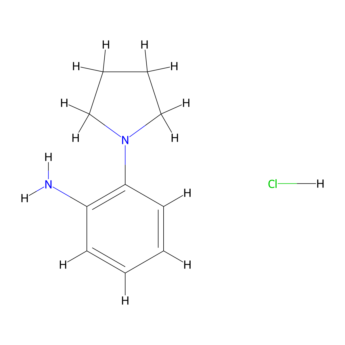 2-(Pyrrolidin-1-yl)aniline hydrochloride molecular structure, CAS 1049761-69-4