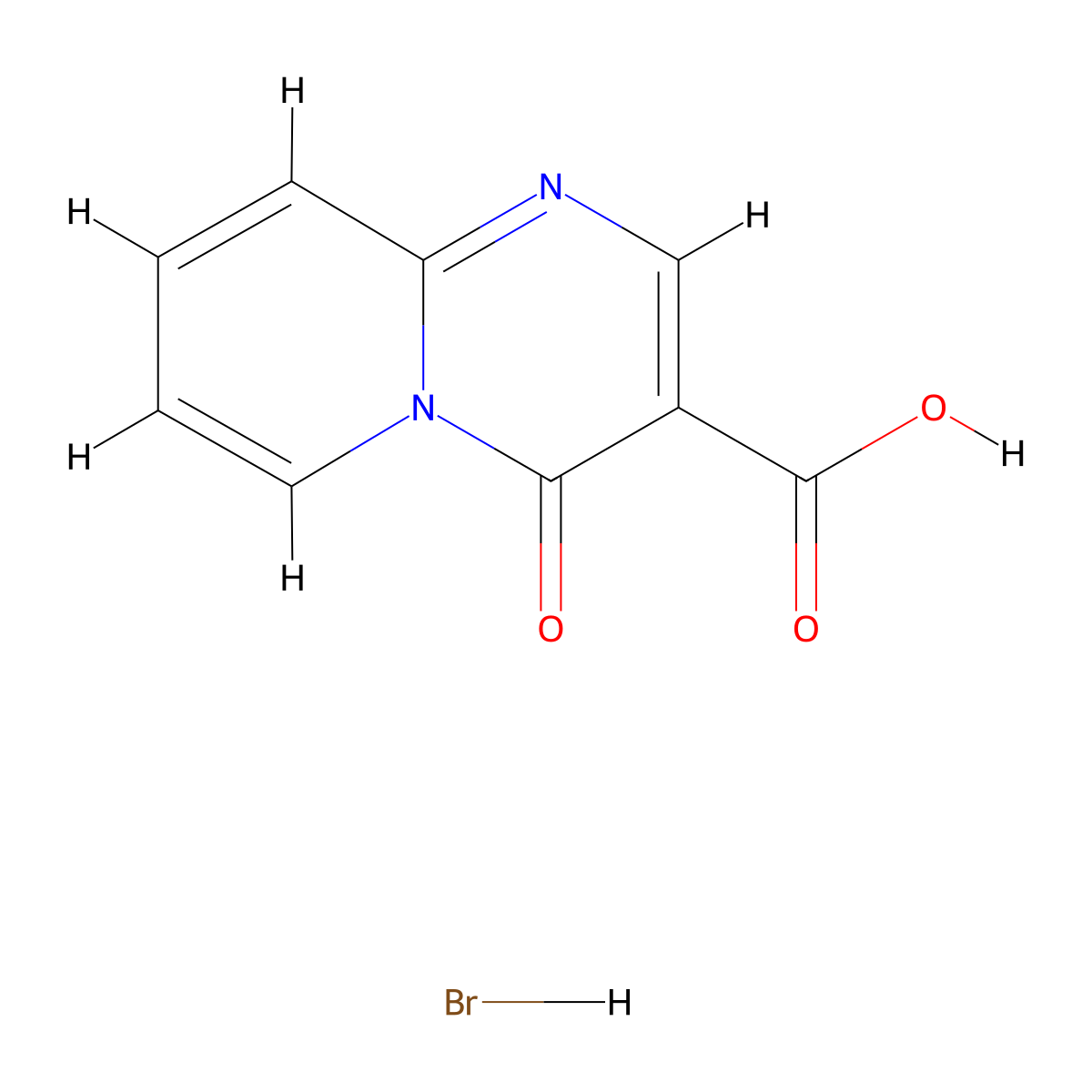 4-oxo-4H-pyrido[1,2-a]pyrimidine-3-carboxylic acid hydrobromide molecular structure, CAS 1049762-59-5