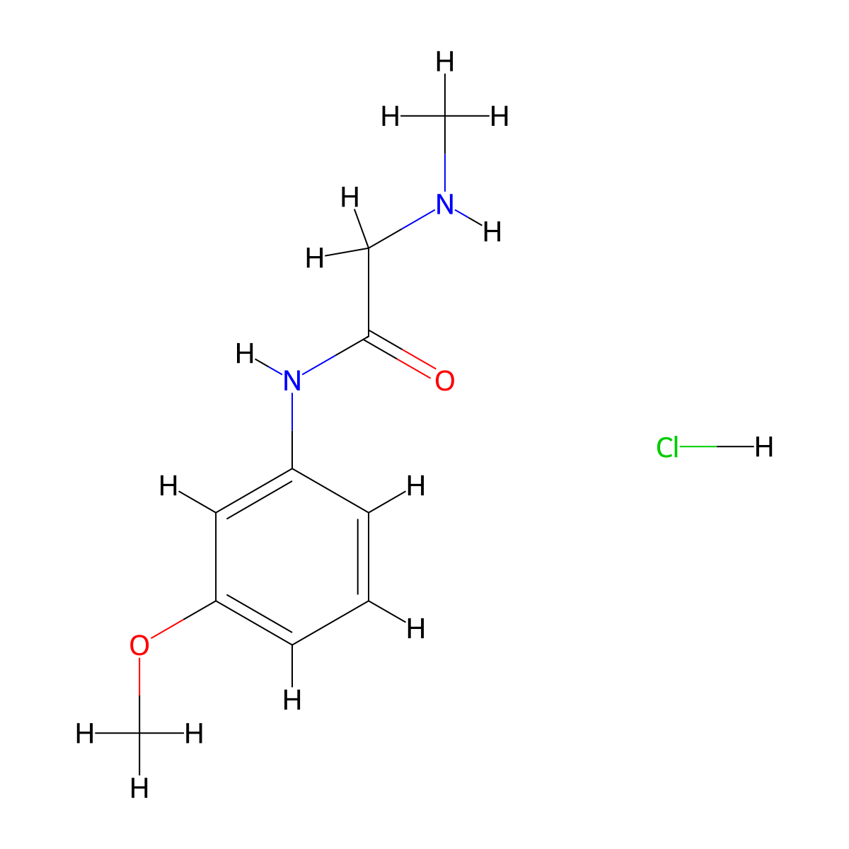 N-(3-methoxyphenyl)-2-(methylamino)acetamide hydrochloride molecular structure, CAS 1049764-06-8