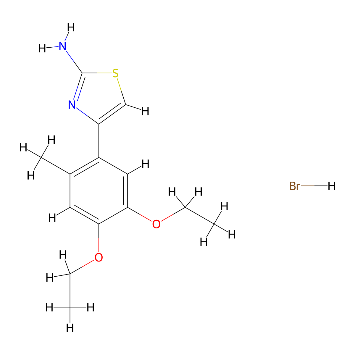 4-(4,5-Diethoxy-2-methylphenyl)-1,3-thiazol-2-amine hydrobromide molecular structure, CAS 1049764-09-1
