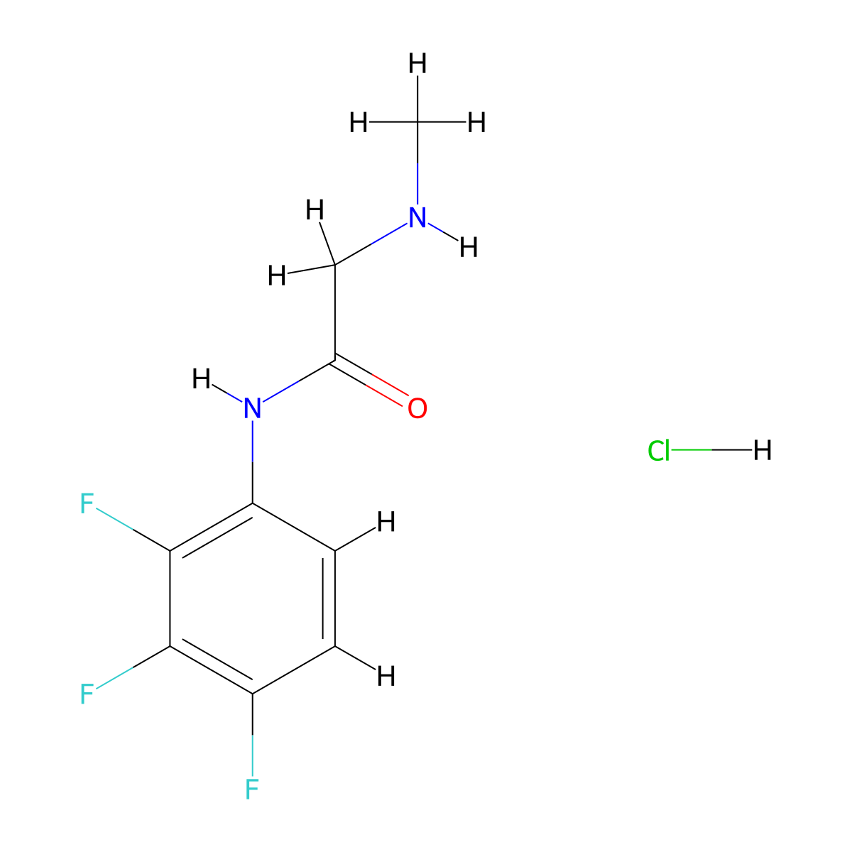 2-(methylamino)-N-(2,3,4-trifluorophenyl)acetamide hydrochloride molecular structure, CAS 1049764-31-9
