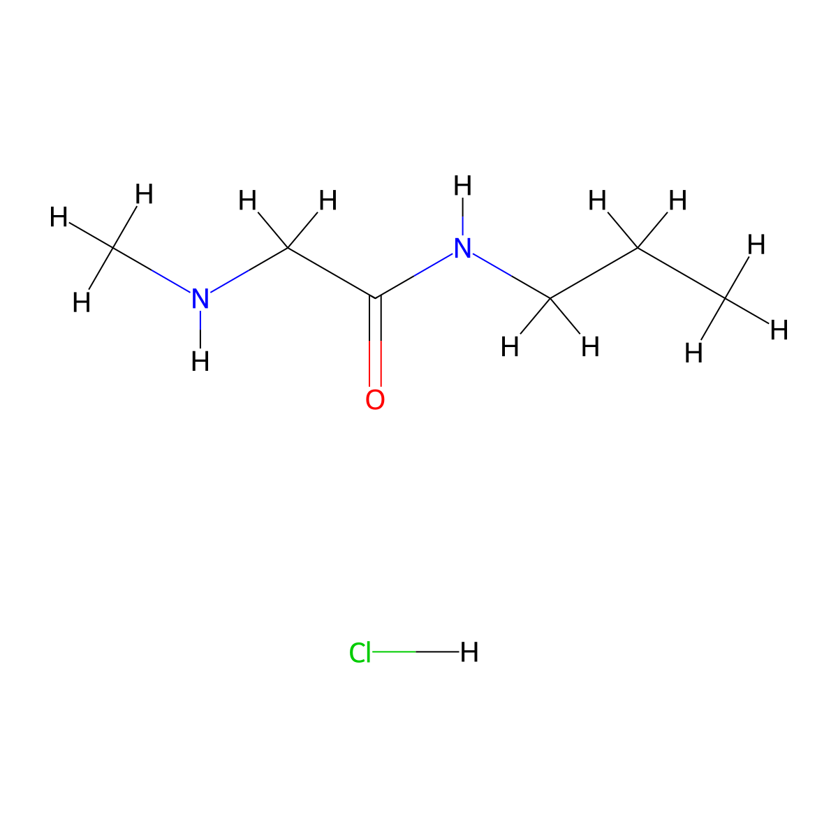 2-(methylamino)-N-propylacetamide hydrochloride molecular structure, CAS 1049764-41-1