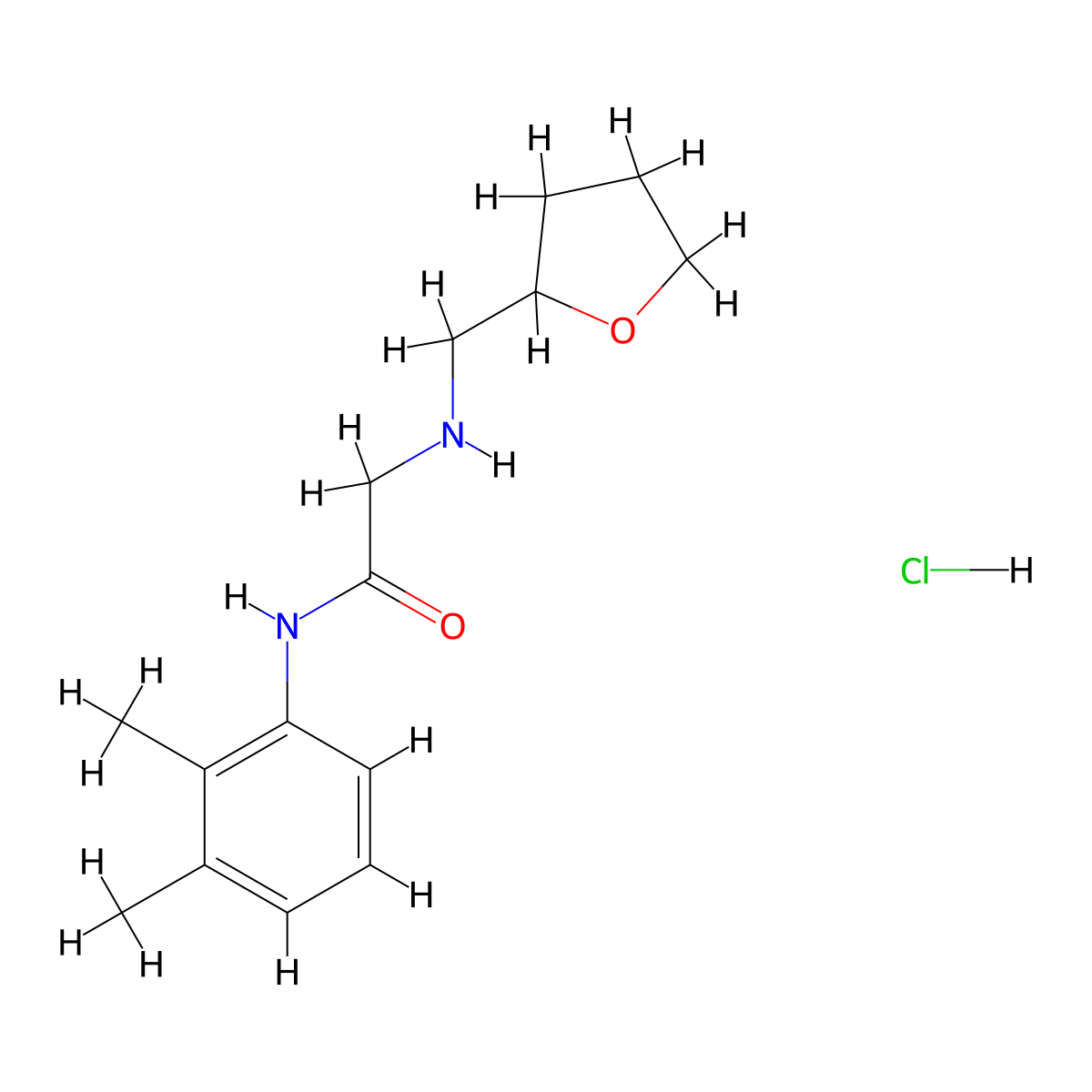 N-(2,3-dimethylphenyl)-2-[(oxolan-2-ylmethyl)amino]acetamide hydrochloride molecular structure, CAS 1049768-94-6