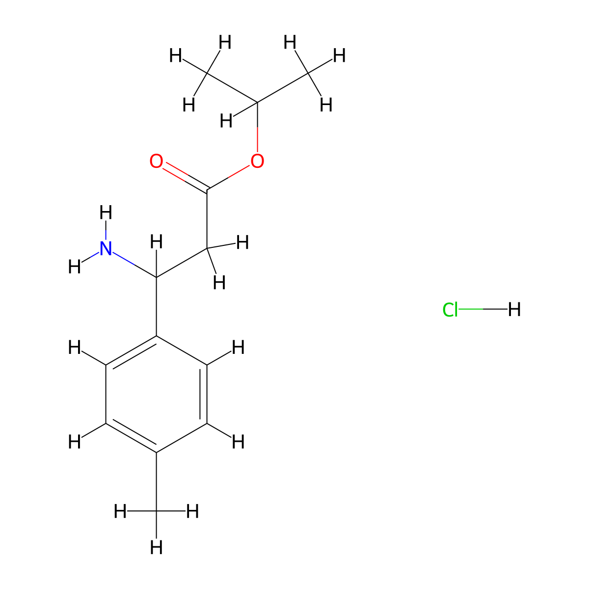 Propan-2-yl 3-amino-3-(4-methylphenyl)propanoate hydrochloride molecular structure, CAS 1049772-89-5