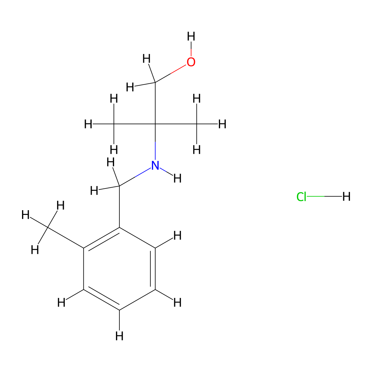 2-Methyl-2-[(2-methylbenzyl)amino]-1-propanol hydrochloride molecular structure, CAS 1049773-02-5