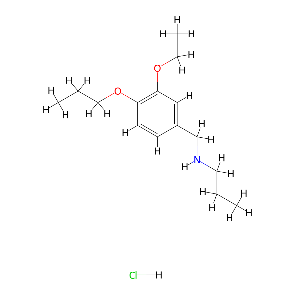 [(3-Ethoxy-4-propoxyphenyl)methyl](propyl)amine hydrochloride molecular structure, CAS 1049773-78-5