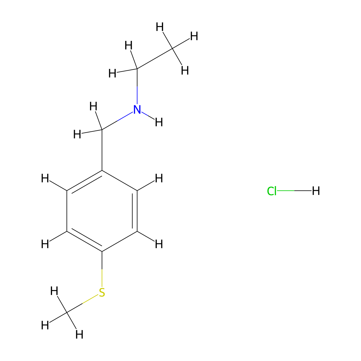 N-[4-(Methylthio)benzyl]ethanamine hydrochloride molecular structure, CAS 1049773-81-0