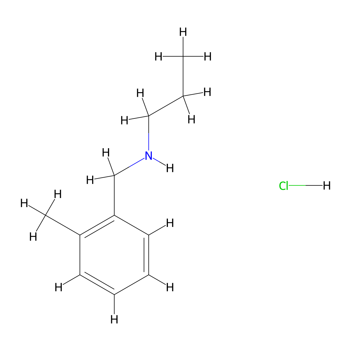 N-(2-Methylbenzyl)-1-propanamine hydrochloride molecular structure, CAS 1049773-85-4