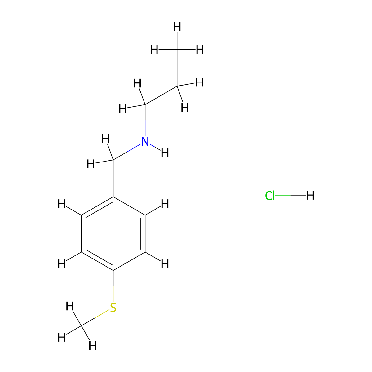N-[4-(Methylthio)benzyl]-1-propanamine hydrochloride molecular structure, CAS 1049773-86-5