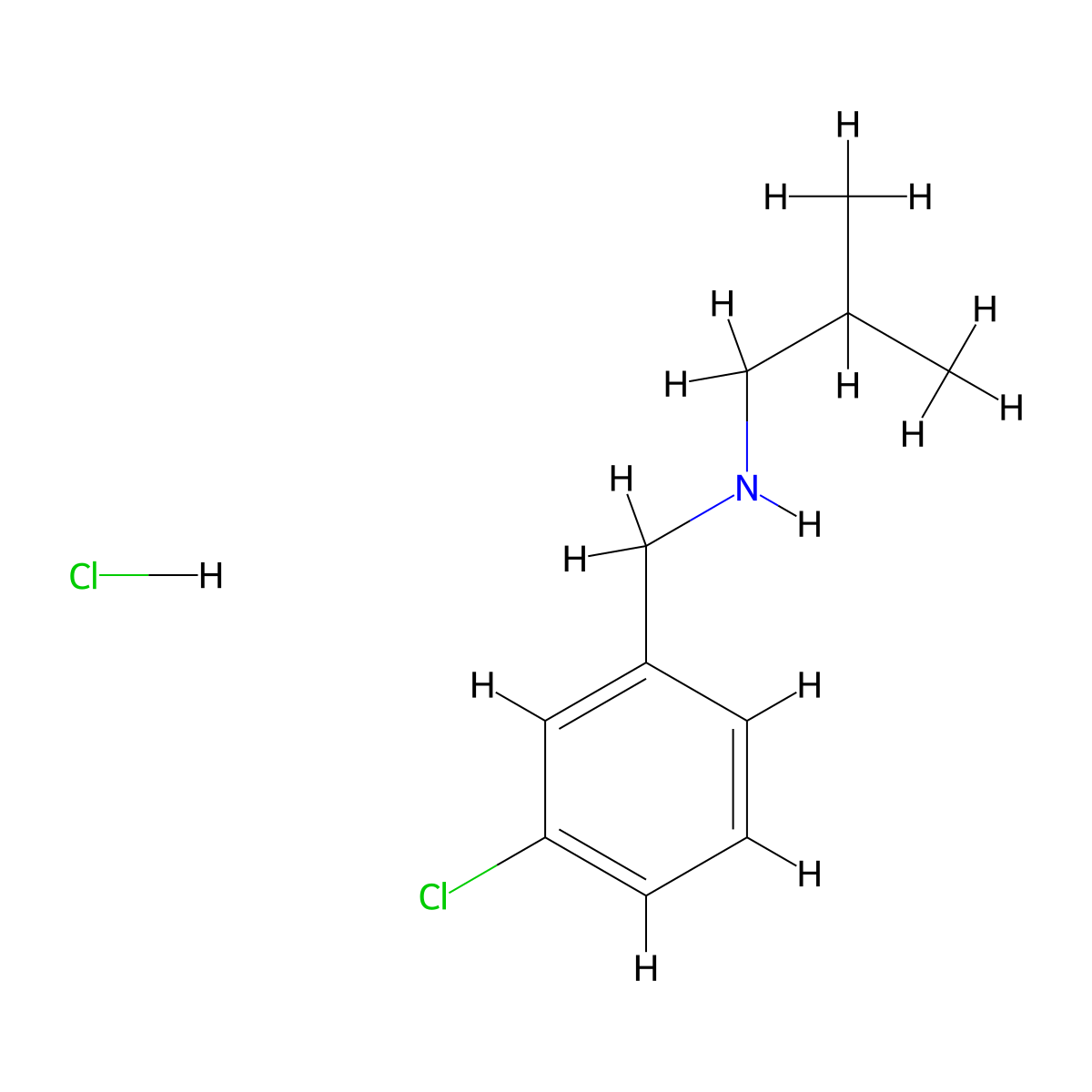 N-(3-Chlorobenzyl)-2-methyl-1-propanamine hydrochloride molecular structure, CAS 1049773-90-1