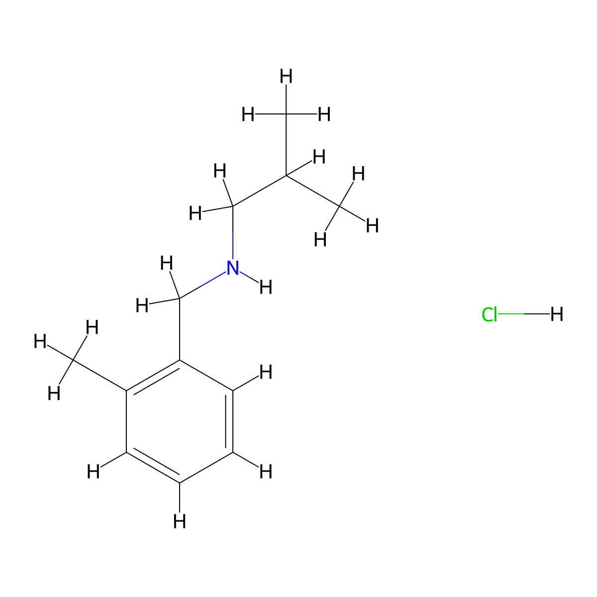 2-Methyl-N-(2-methylbenzyl)-1-propanamine hydrochloride molecular structure, CAS 1049773-92-3