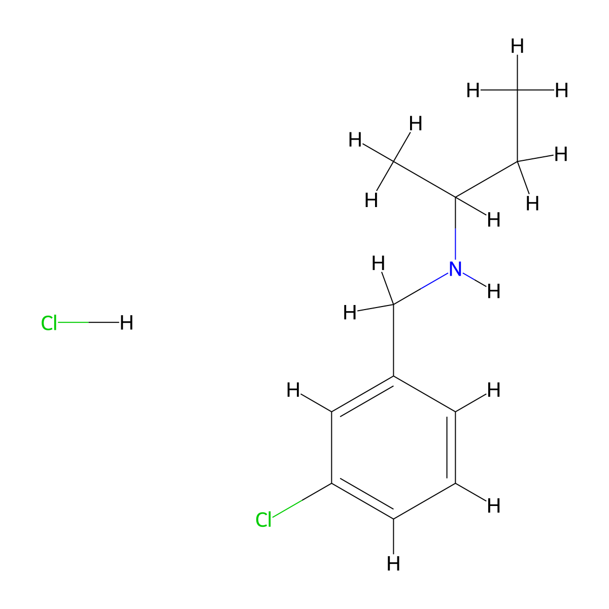 N-(3-Chlorobenzyl)-2-butanamine hydrochloride molecular structure, CAS 1049773-98-9