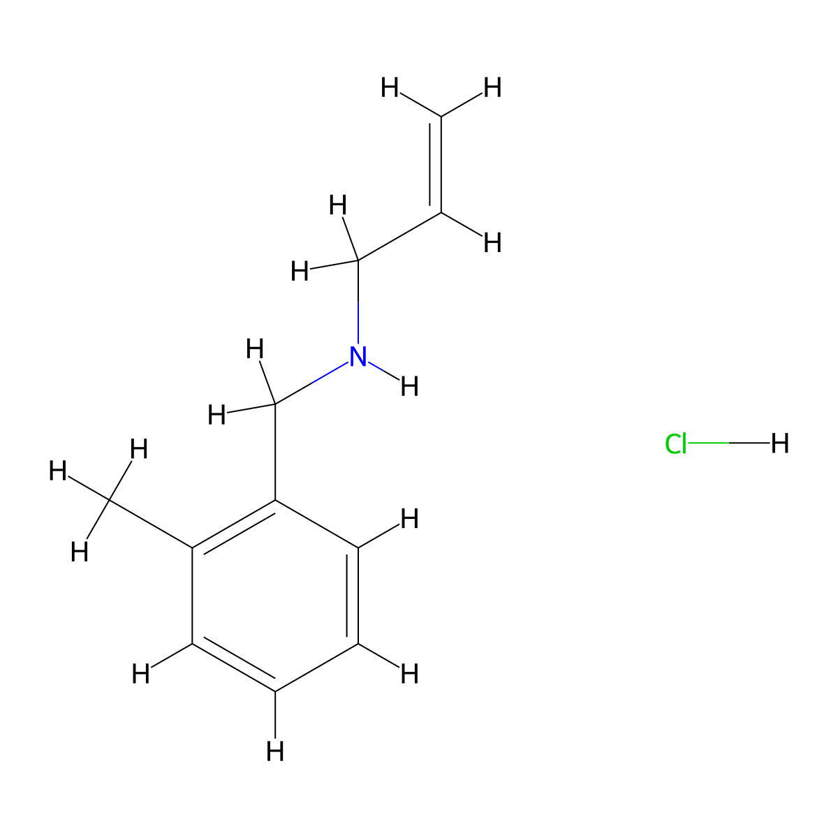 N-(2-Methylbenzyl)-2-propen-1-amine hydrochloride molecular structure, CAS 1049774-26-6