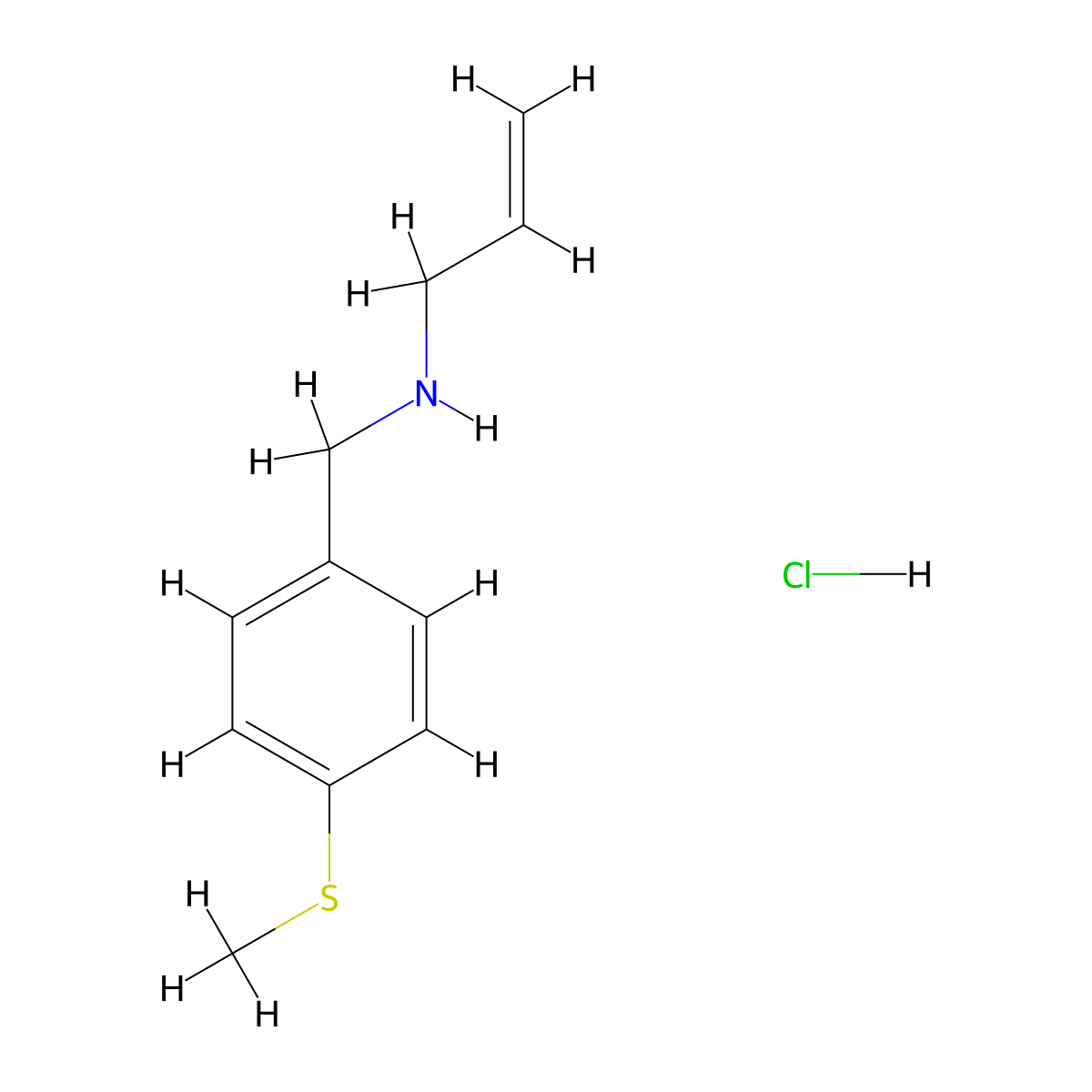 N-[4-(Methylthio)benzyl]-2-propen-1-amine hydrochloride molecular structure, CAS 1049774-29-9