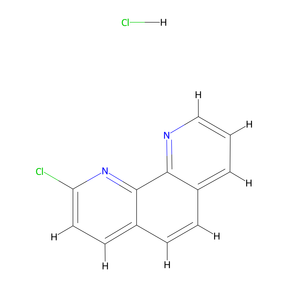 2-Chloro-1,10-phenanthroline hydrochloride molecular structure, CAS 1049774-59-5