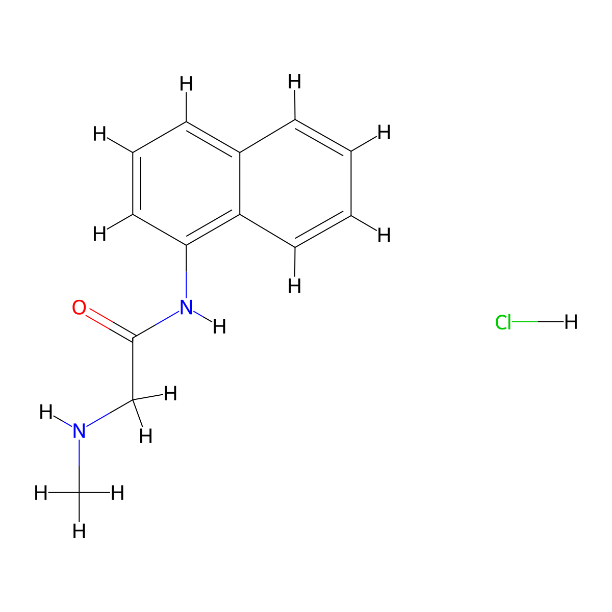 2-(methylamino)-N-1-naphthylacetamide hydrochloride molecular structure, CAS 1049776-77-3