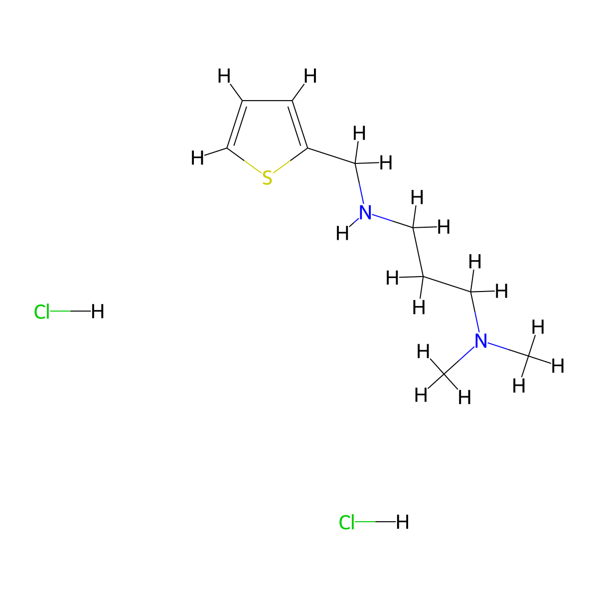 [3-(Dimethylamino)propyl](thiophen-2-ylmethyl)amine dihydrochloride molecular structure, CAS 1049776-99-9