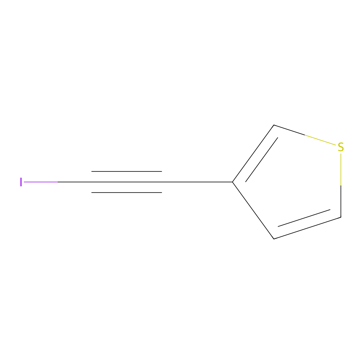 3-(Iodoethynyl)thiophene molecular structure, CAS 1049777-72-1