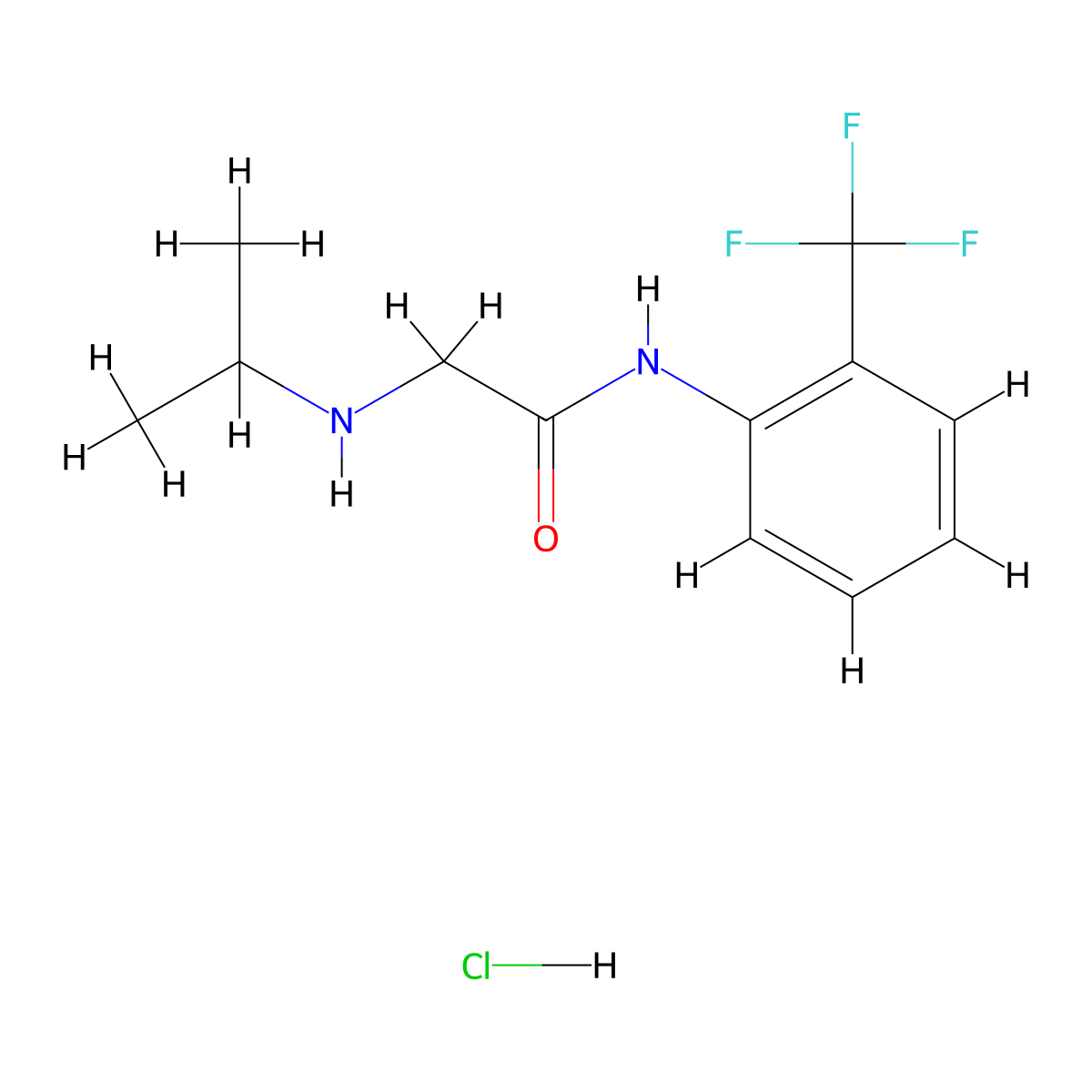 2-[(propan-2-yl)amino]-N-[2-(trifluoromethyl)phenyl]acetamide hydrochloride molecular structure, CAS 1049778-76-8