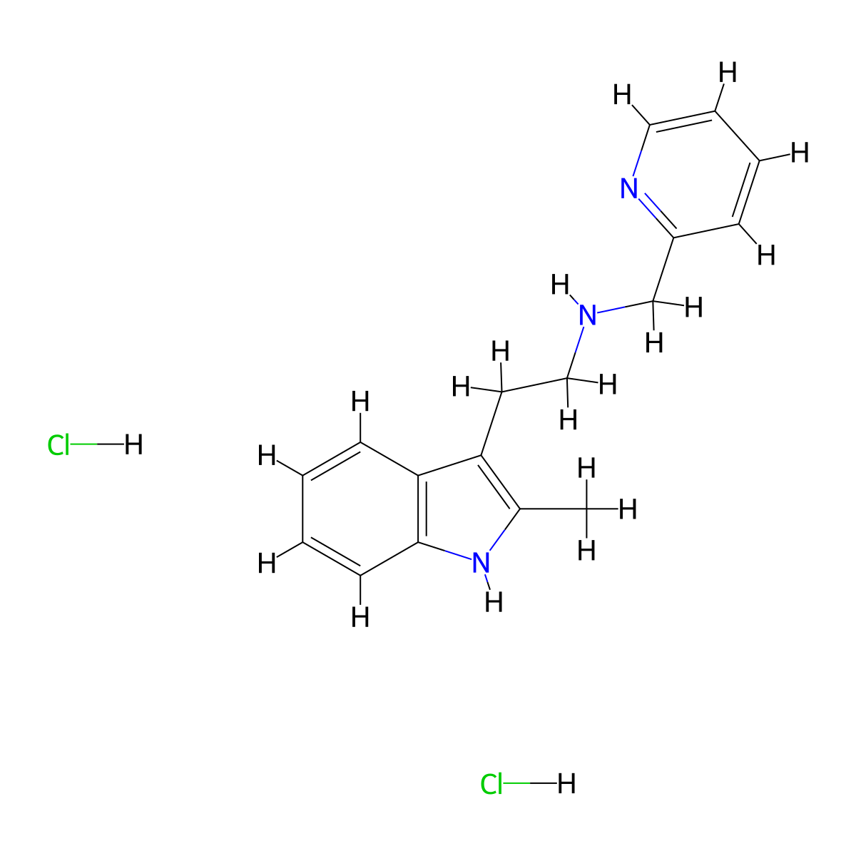 [2-(2-Methyl-1H-indol-3-yl)ethyl](pyridin-2-ylmethyl)amine dihydrochloride molecular structure, CAS 1049786-08-4