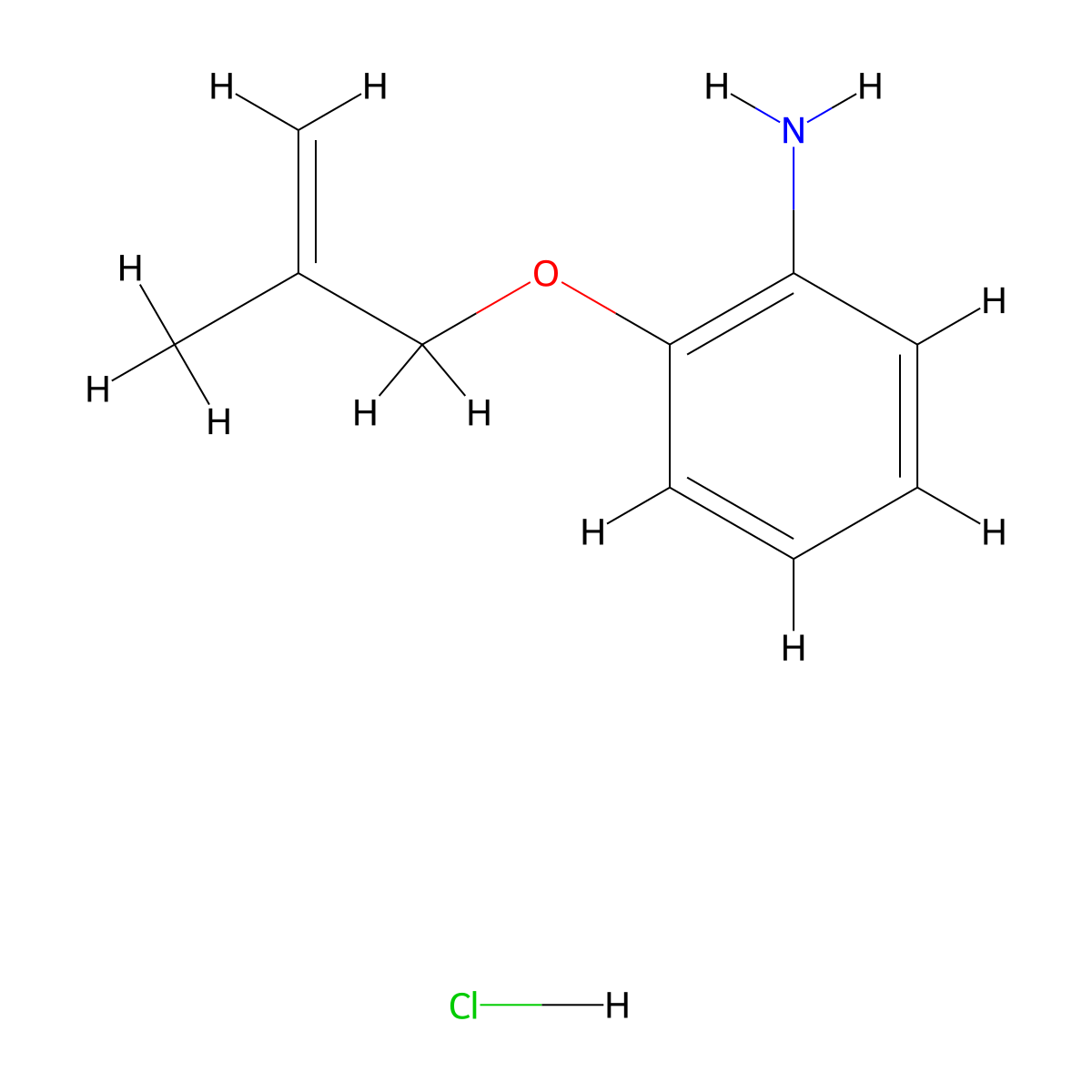 {2-[(2-Methyl-2-propen-1-yl)oxy]phenyl}amine hydrochloride molecular structure, CAS 1049787-31-6