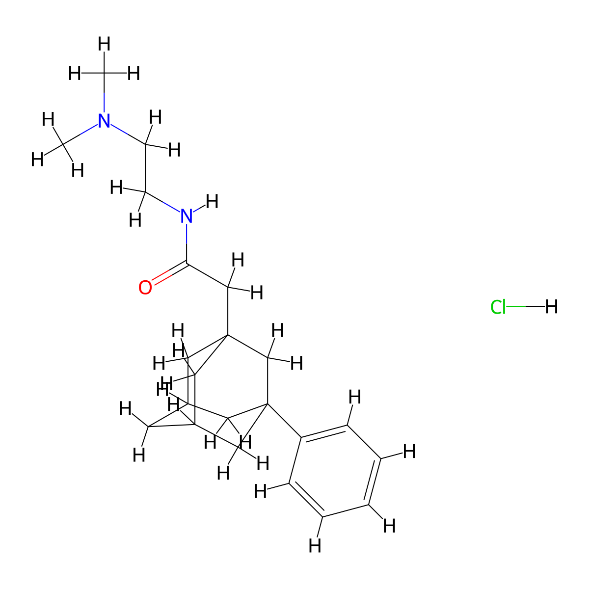 N-[2-(Dimethylamino)ethyl]-2-(3-phenyladamantan-1-YL)acetamide hydrochloride molecular structure, CAS 1049788-59-1
