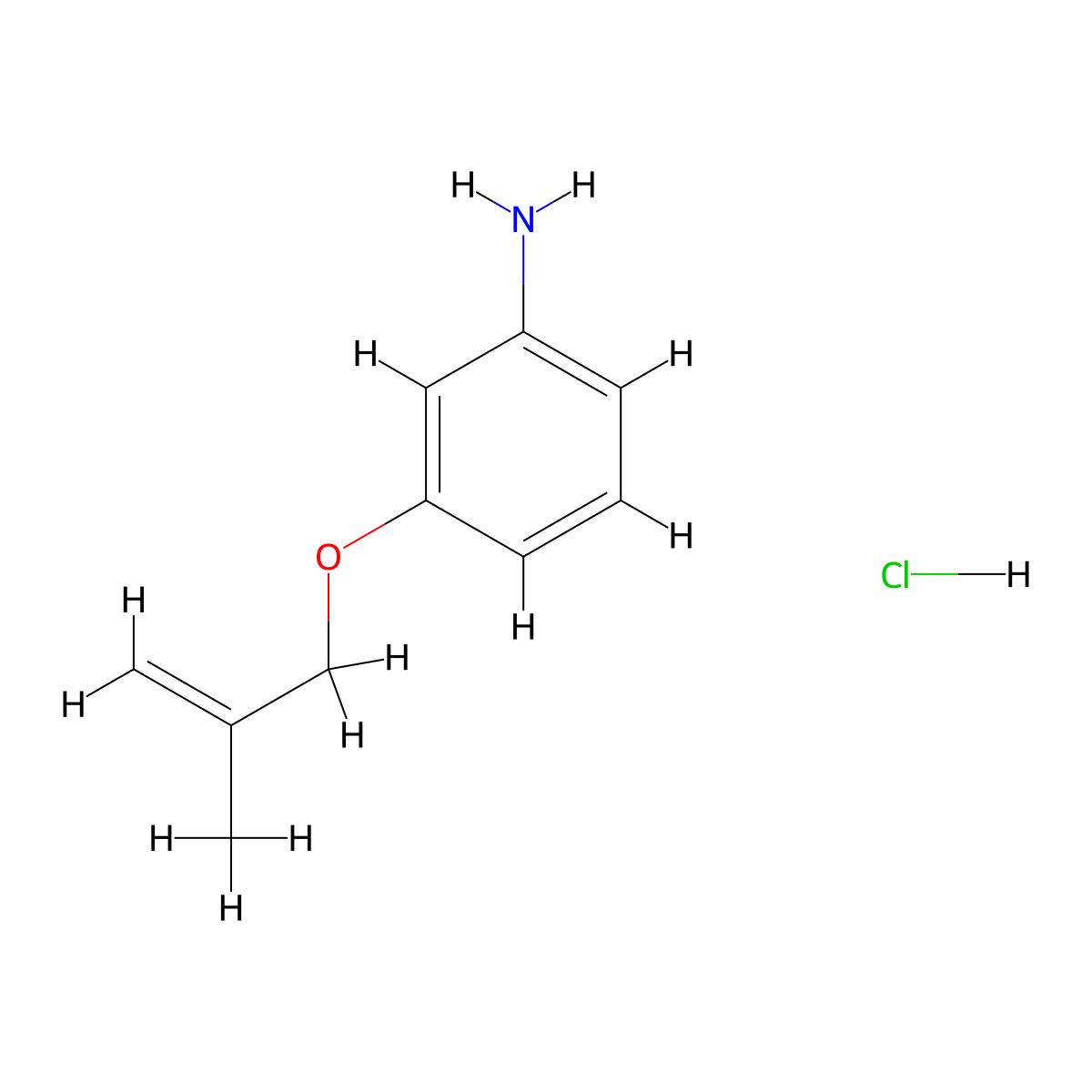 3-[(2-Methyl-2-propenyl)oxy]aniline hydrochloride molecular structure, CAS 1049789-51-6
