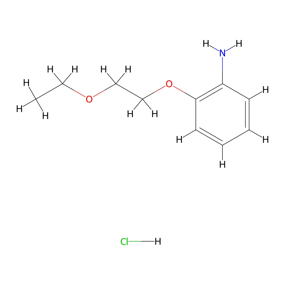 2-(2-Ethoxyethoxy)aniline hydrochloride molecular structure, CAS 1049789-64-1