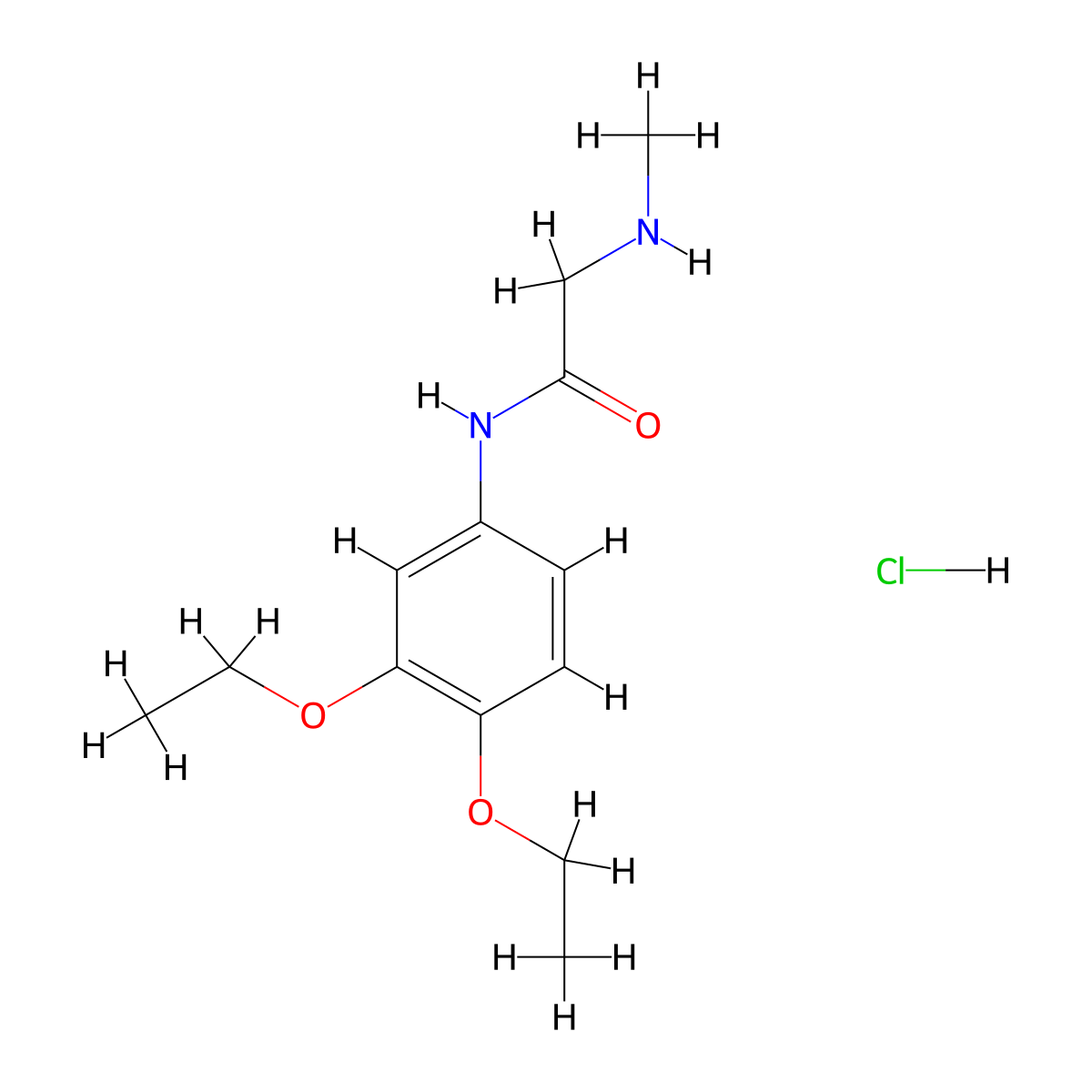 N-(3,4-diethoxyphenyl)-2-(methylamino)acetamide hydrochloride molecular structure, CAS 1049790-01-3