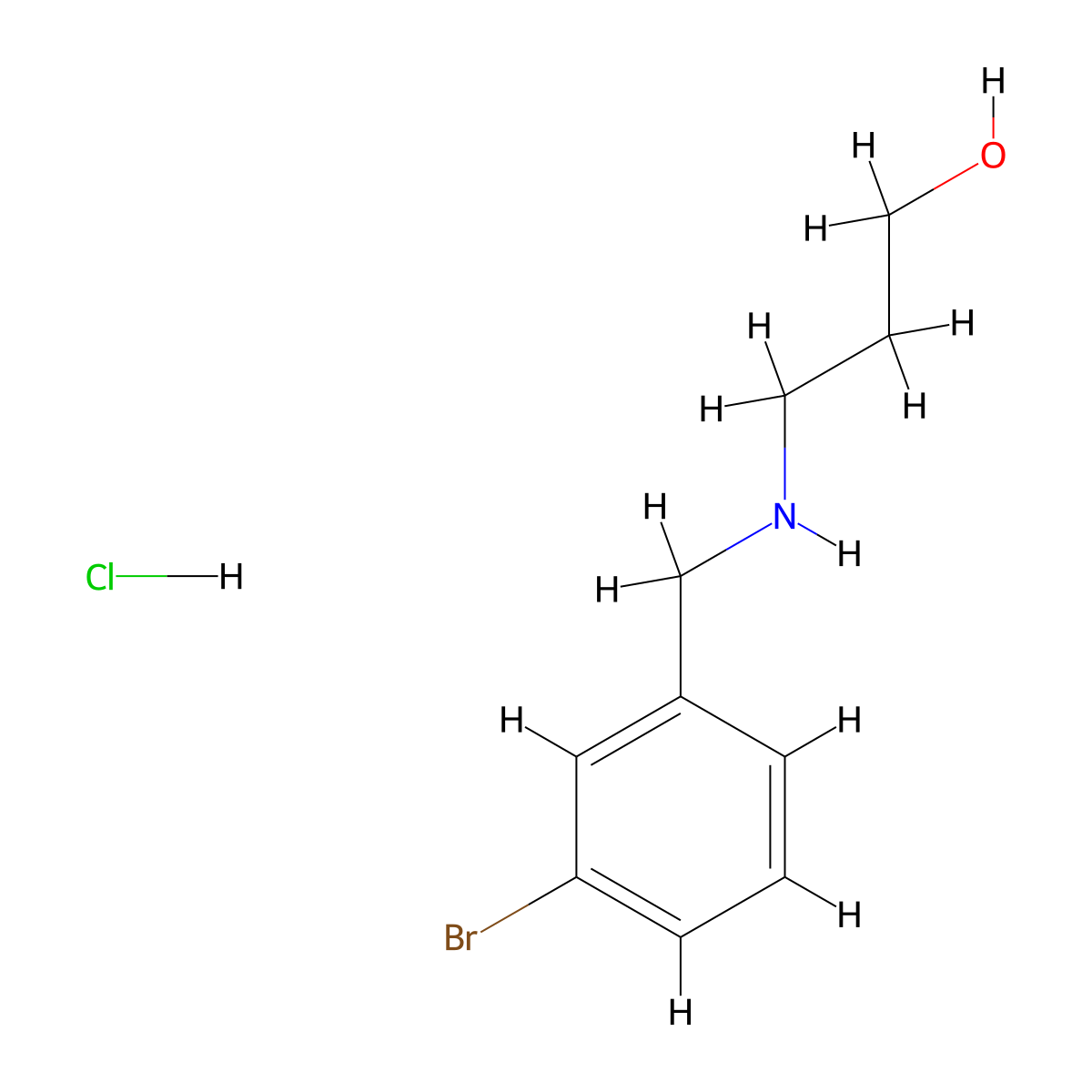 3-[(3-Bromobenzyl)amino]-1-propanol hydrochloride molecular structure, CAS 1049790-42-2