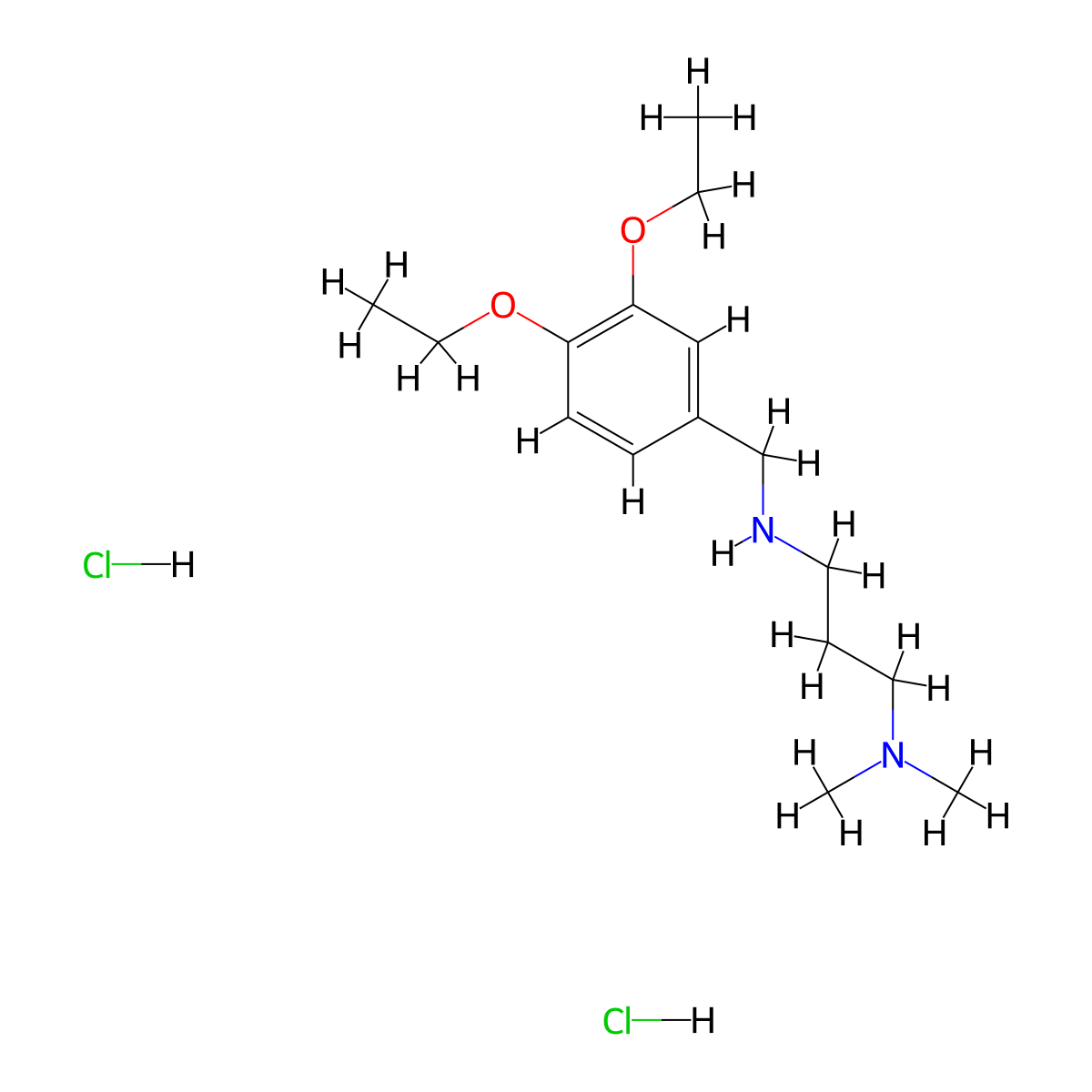 [(3,4-Diethoxyphenyl)methyl][3-(dimethylamino)propyl]amine dihydrochloride molecular structure, CAS 1049791-53-8
