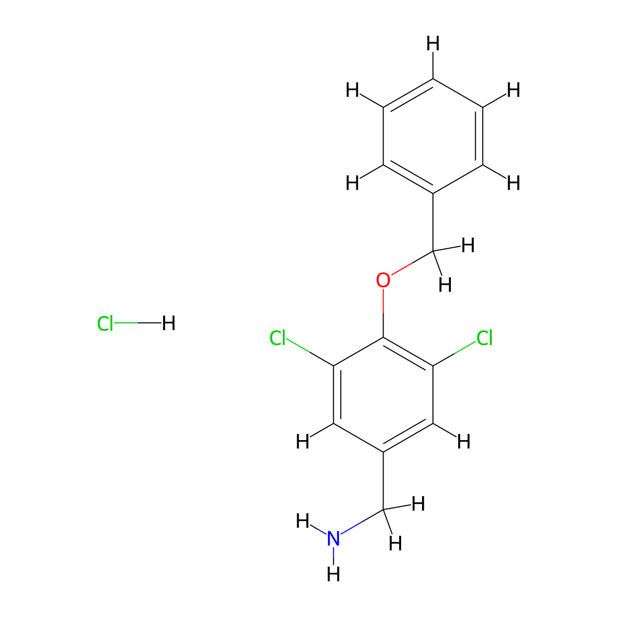 (4-(Benzyloxy)-3,5-dichlorophenyl)methanamine hydrochloride molecular structure, CAS 1049791-66-3