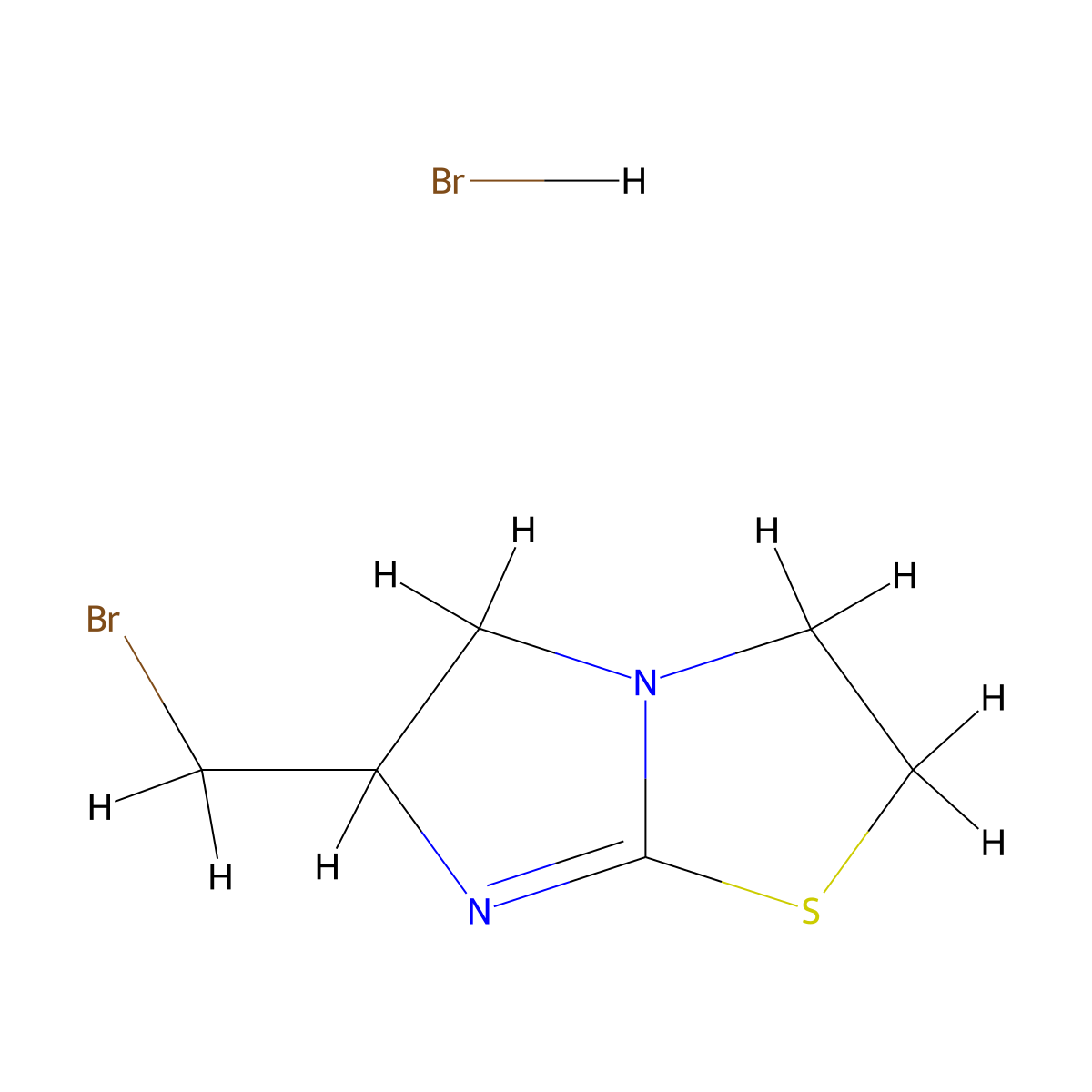 6-(Bromomethyl)-2,3,5,6-tetrahydroimidazo[2,1-b]thiazole hydrobromide molecular structure, CAS 1049794-57-1