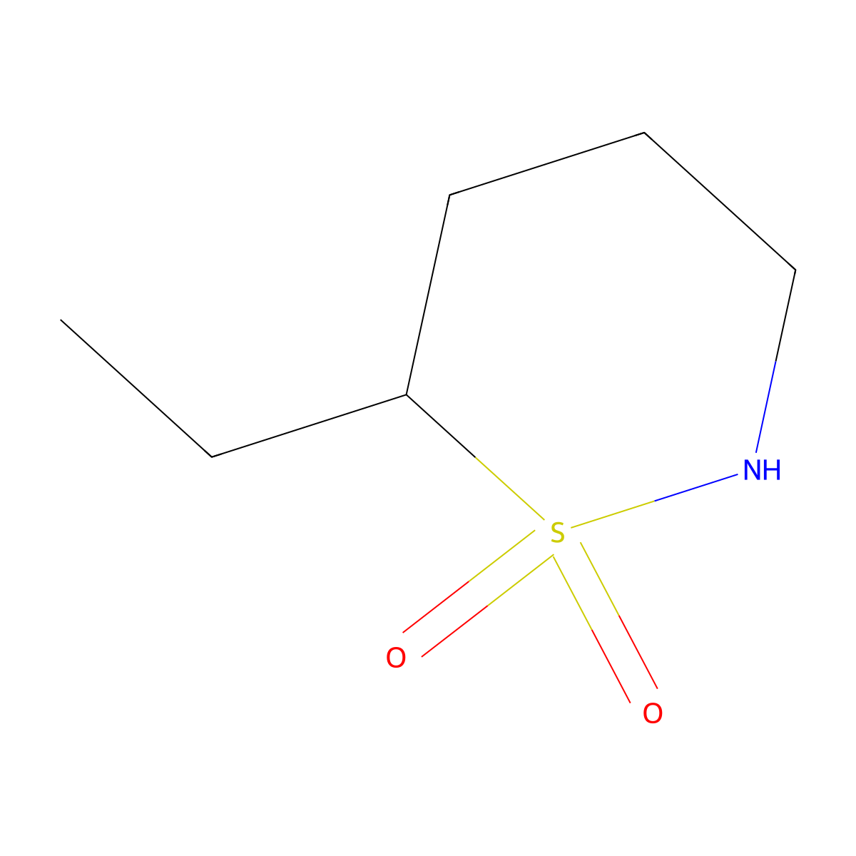 6-Ethyl-1,2-thiazinane-1,1-dione molecular structure, CAS 1049797-89-8