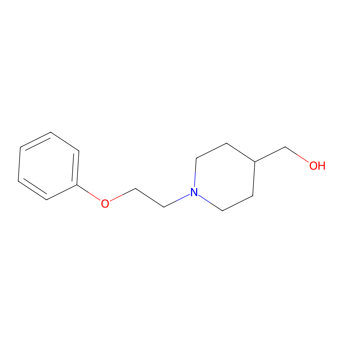[1-(2-Phenoxyethyl)piperidin-4-yl]methanol molecular structure, CAS 10498-11-0