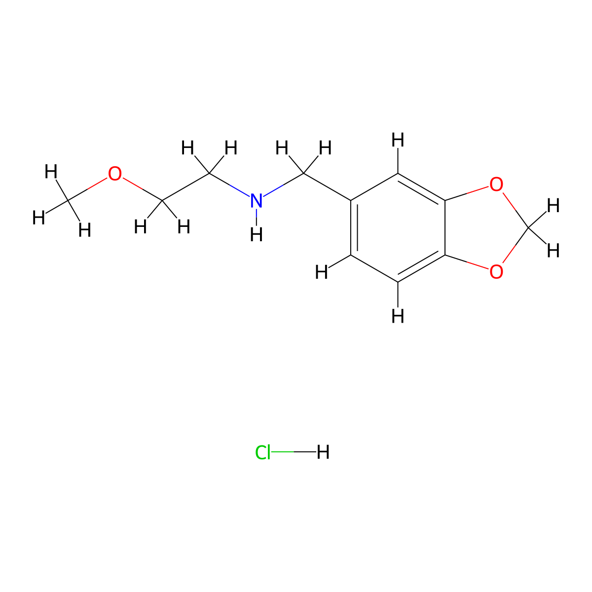 Benzo[1,3]dioxol-5-ylmethyl-(2-methoxy-ethyl)-amine hydrochloride molecular structure, CAS 1049803-02-2