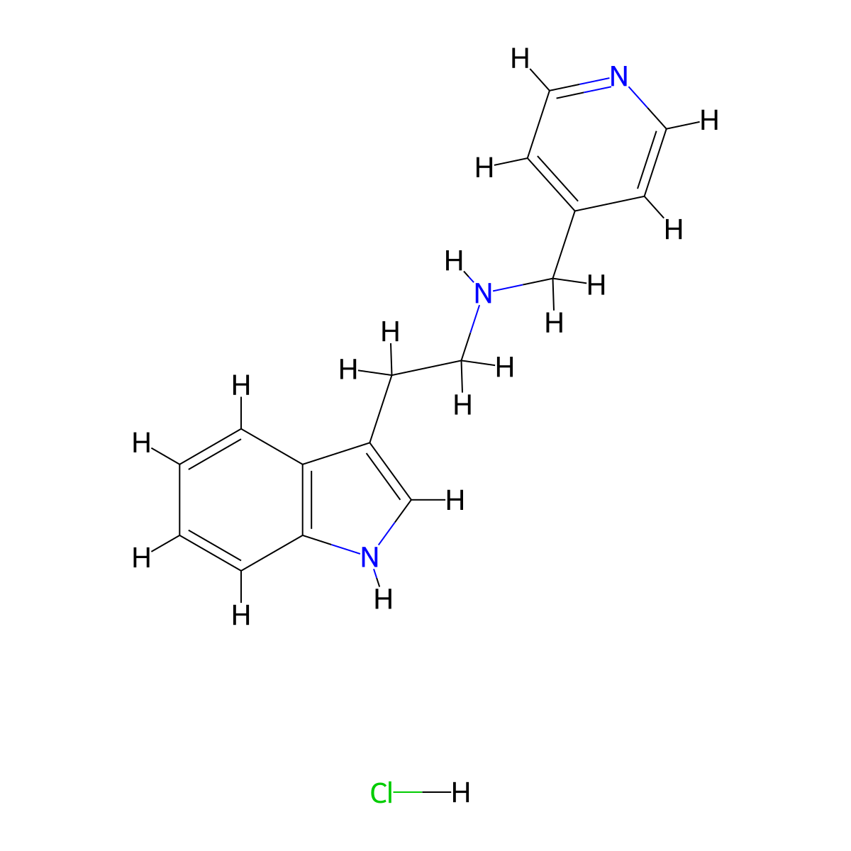 [2-(1H-Indol-3-yl)ethyl](pyridin-4-ylmethyl)amine hydrochloride molecular structure, CAS 1049803-05-5