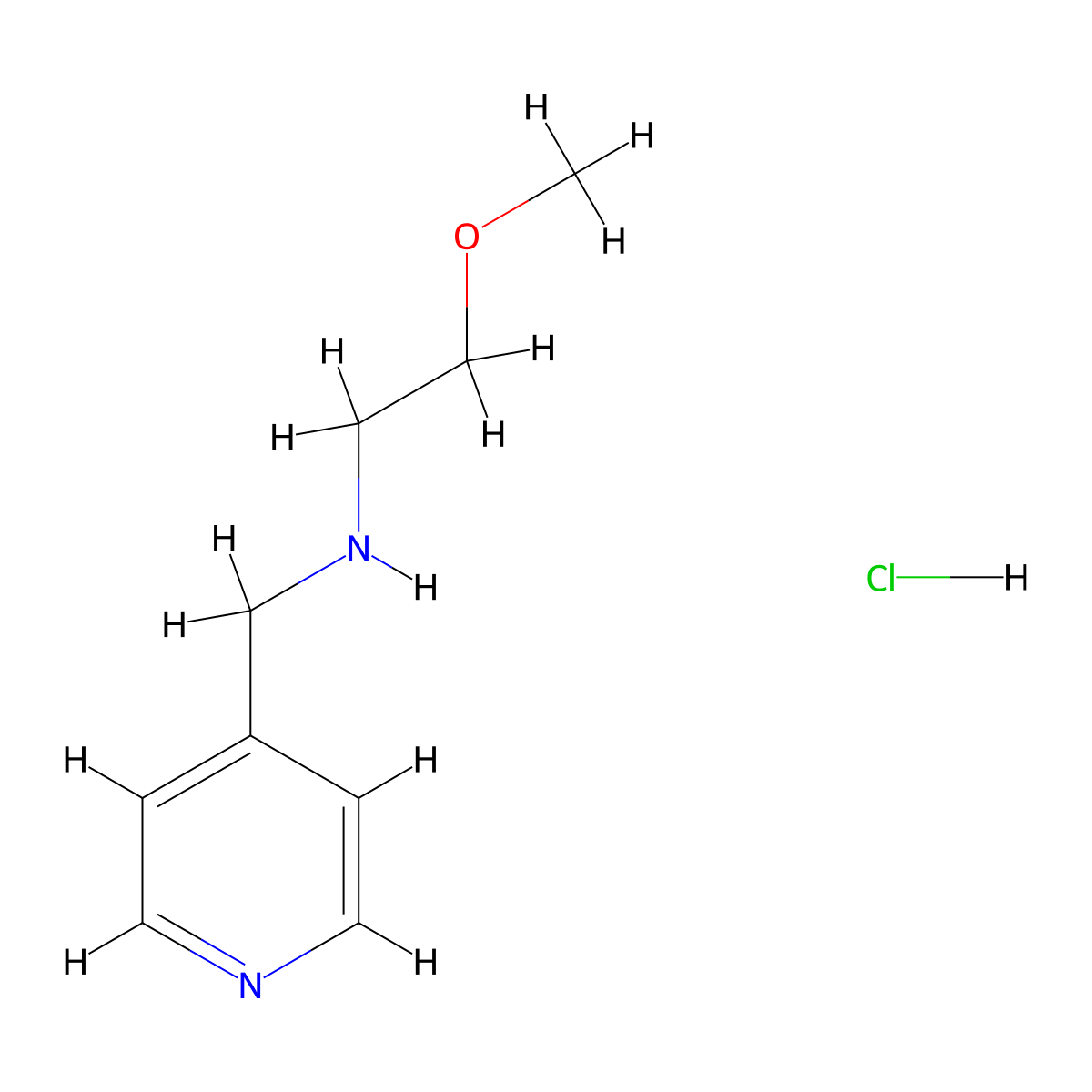(2-Methoxyethyl)(4-pyridinylmethyl)amine hydrochloride molecular structure, CAS 1049803-06-6