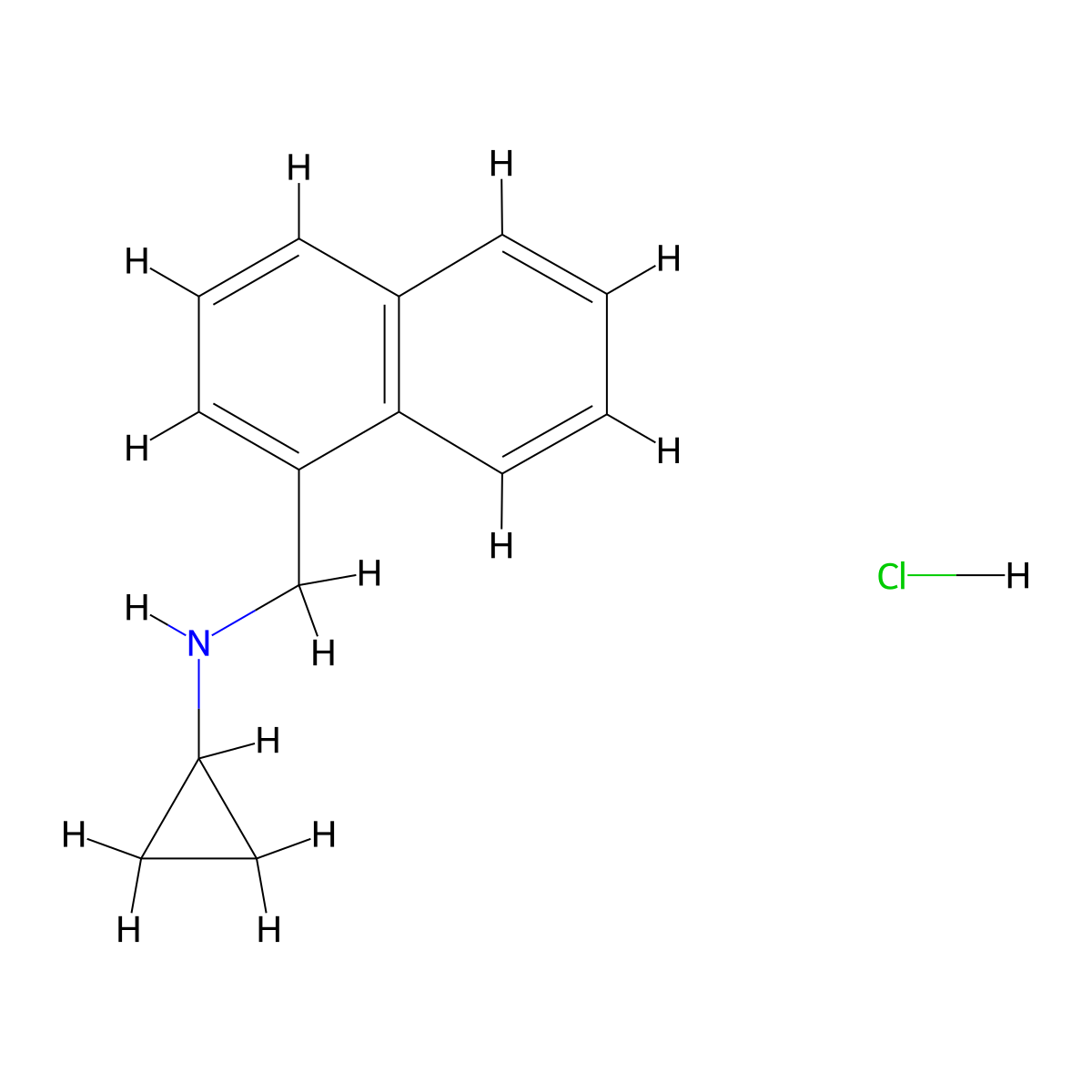 N-(1-Naphthylmethyl)cyclopropanamine hydrochloride molecular structure, CAS 1049803-16-8